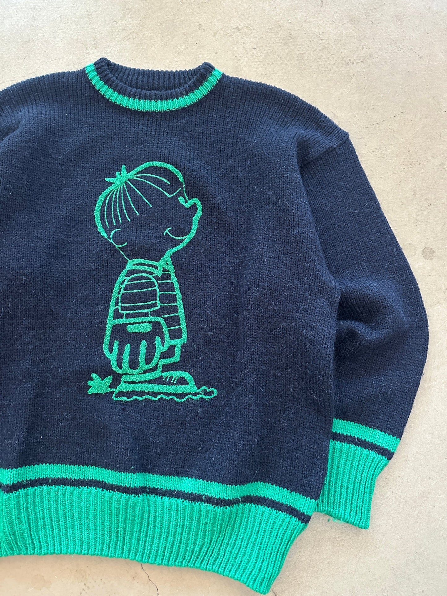 1980's Peanuts Knit Sweater - XL | Large, Red