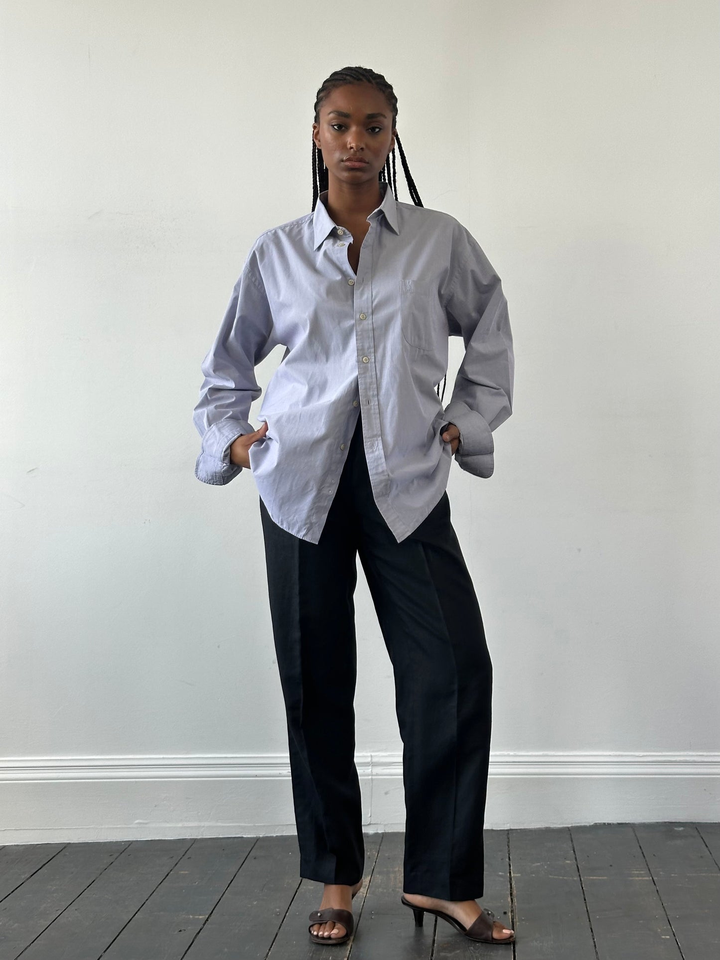 Gianni Versace 1980s Linen High Waisted Trousers - W24