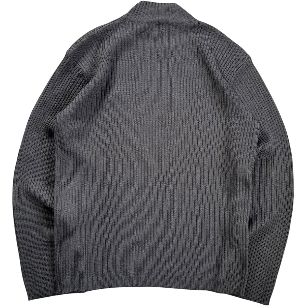 Armani Collezioni 00’s Merino Wool Shoulder Zip Jumper L | Large, Grey