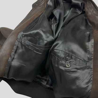 Miu Miu 2008 Lambskin Suede Leather Asymmetrical Bomber Jacket - IT52 (M/L)