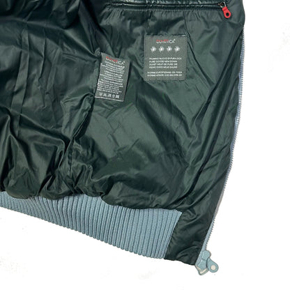 Duvetica Square Stitch Puffer Jacket In Dark Green & Blue ( M )