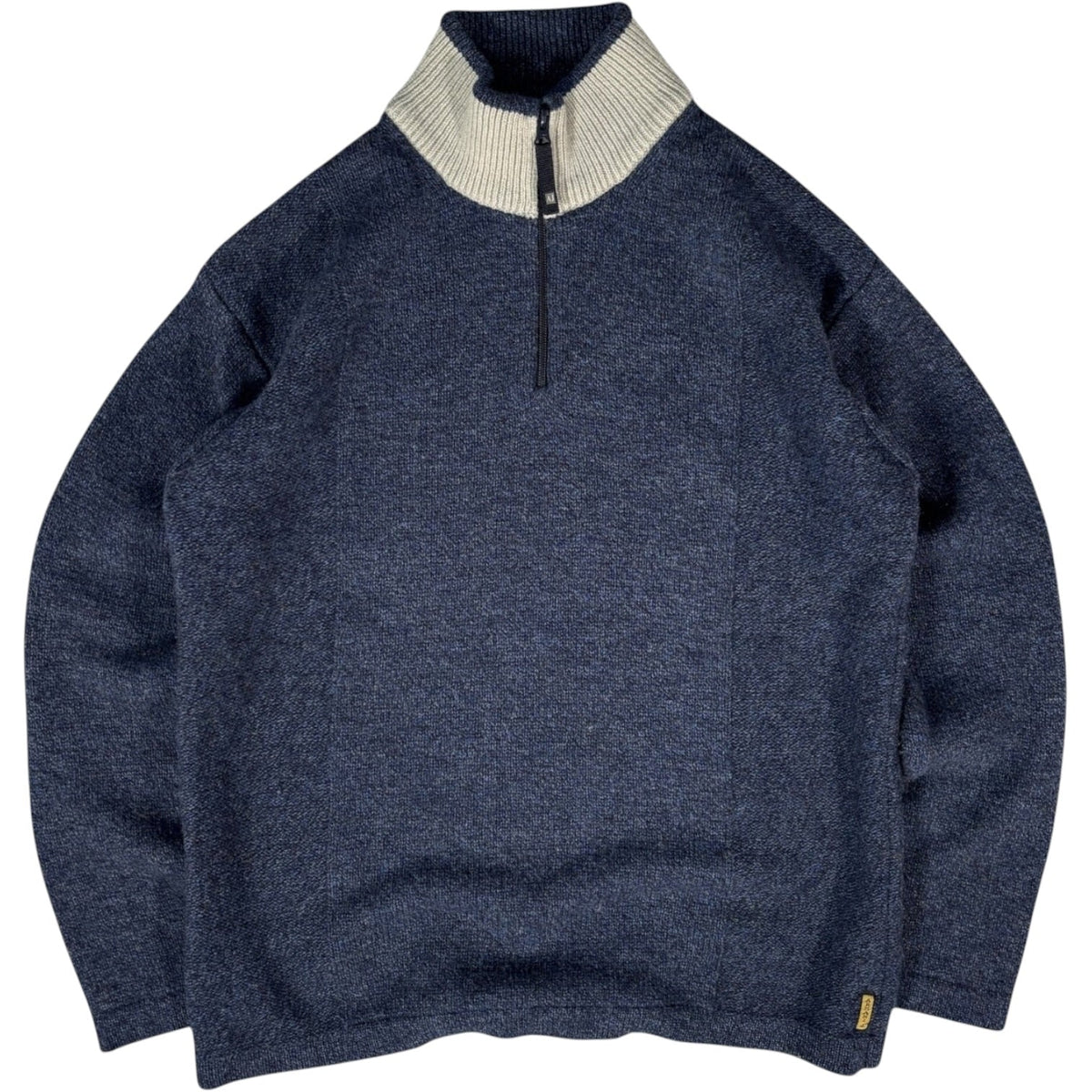Armani Jeans 00’s Wool Quarter Jumper XL | XL, Cream