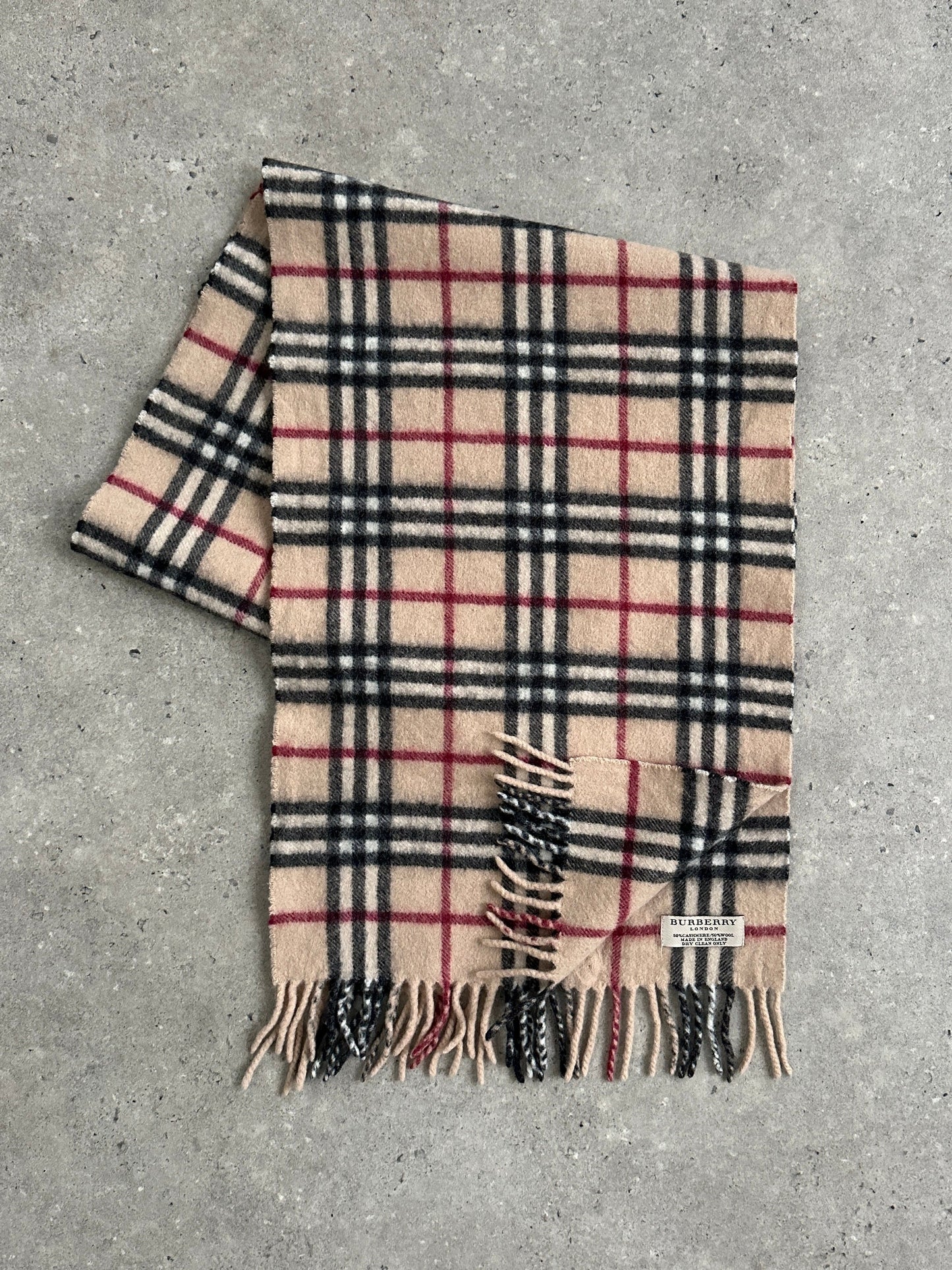 Burberry Wool Cashmere Nova Check Scarf