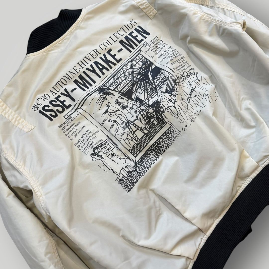 Issey Miyake AW 88/89 Staff Issued Runway Reversible Bomber Jacket L