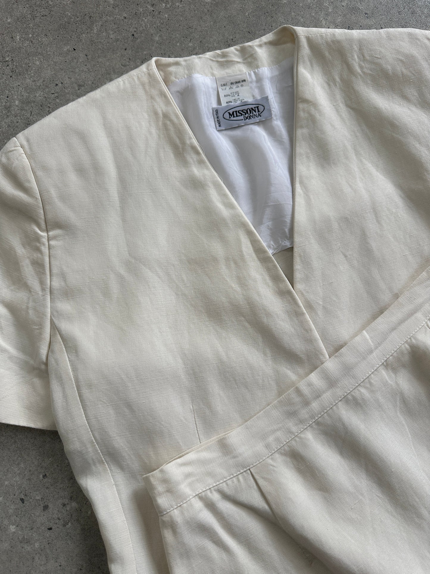 Missoni 90s Linen Silk Blazer Mini Skirt Two Piece Set - S/M