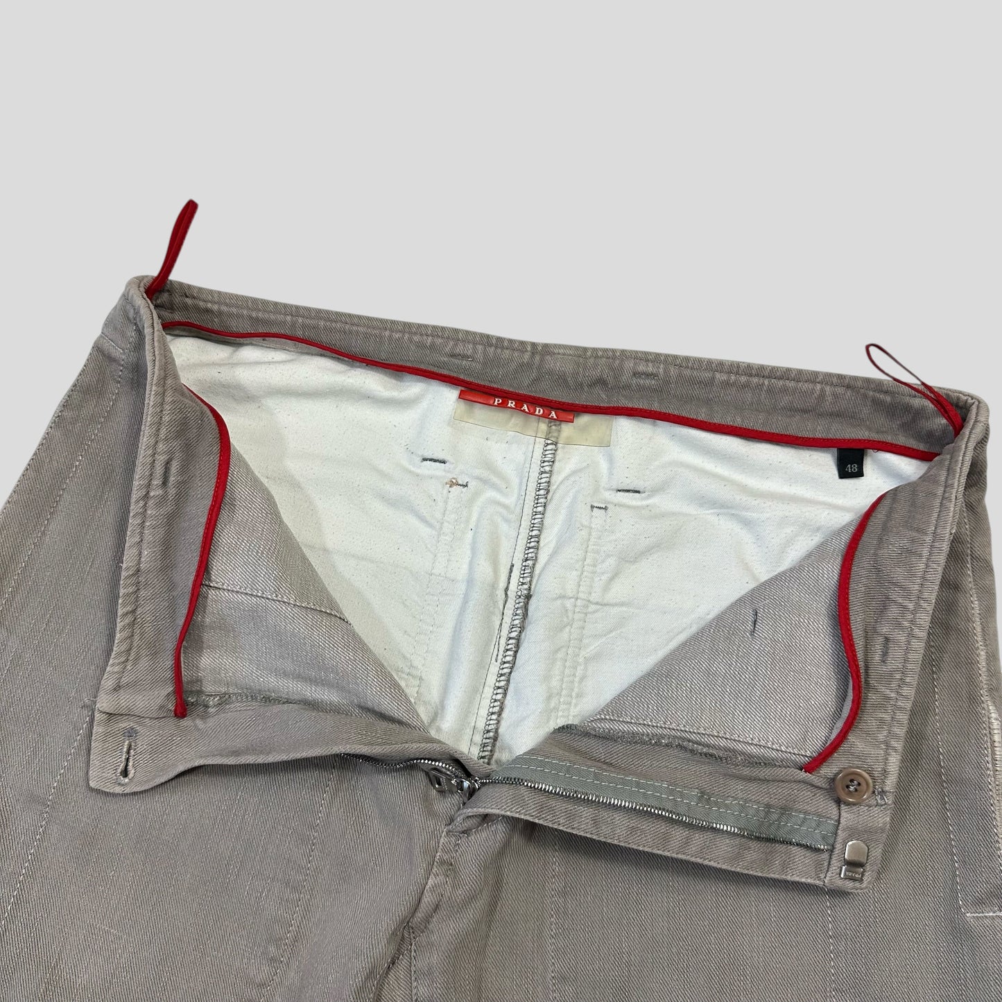Prada Sport 00’s Twill Cotton Baggy Carpenter Trousers - IT48 | Default Title, Grey