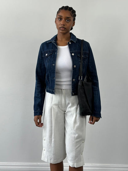 Armani Jeans 2000s Mid Wash Denim Jacket - XS/S