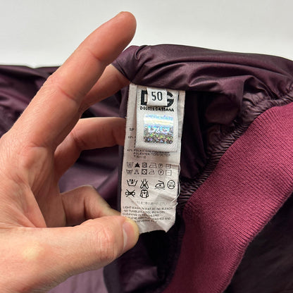 D&G 00’s Dolce & Gabbana Iridescent Nylon Bomber Jacket - IT50 (M) | Default Title, Burgundy