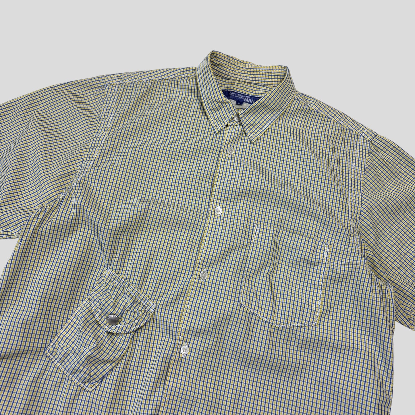 Junya Watanabe by CDG 2005 Micro-check Cargo Pocket Shirt - M/L | O/S, Multicoloured