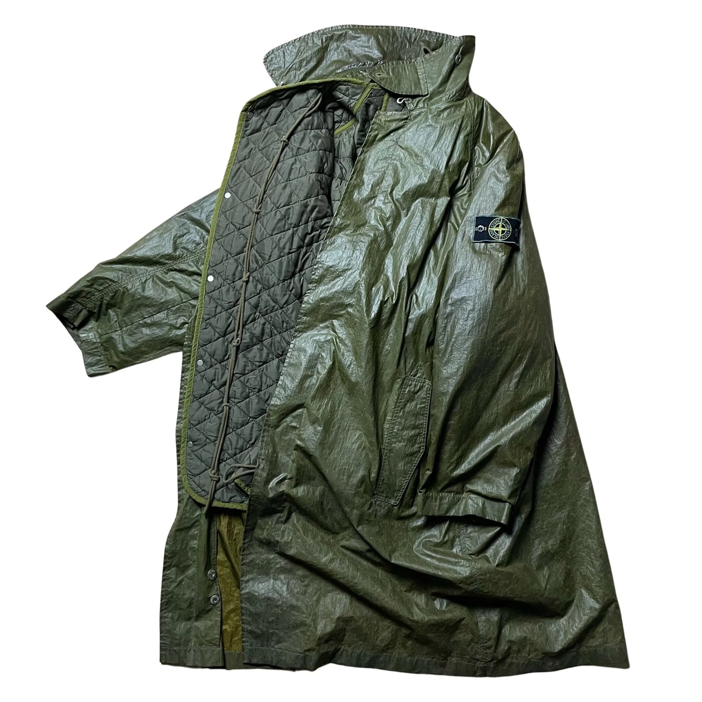 A/W 1988 Crocodile Green Dual Layer Ice Trench Coat