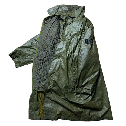 A/W 1988 Crocodile Green Dual Layer Ice Trench Coat