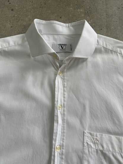 Valentino Chemises 00s Cotton Logo Shirt - L/XL