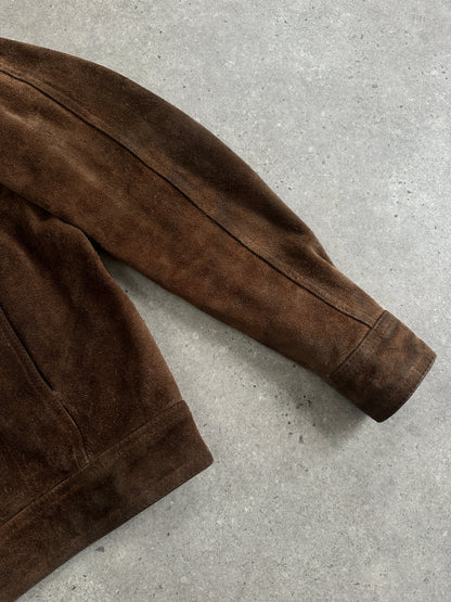 Vintage Dagger Collar Suede Jacket - L