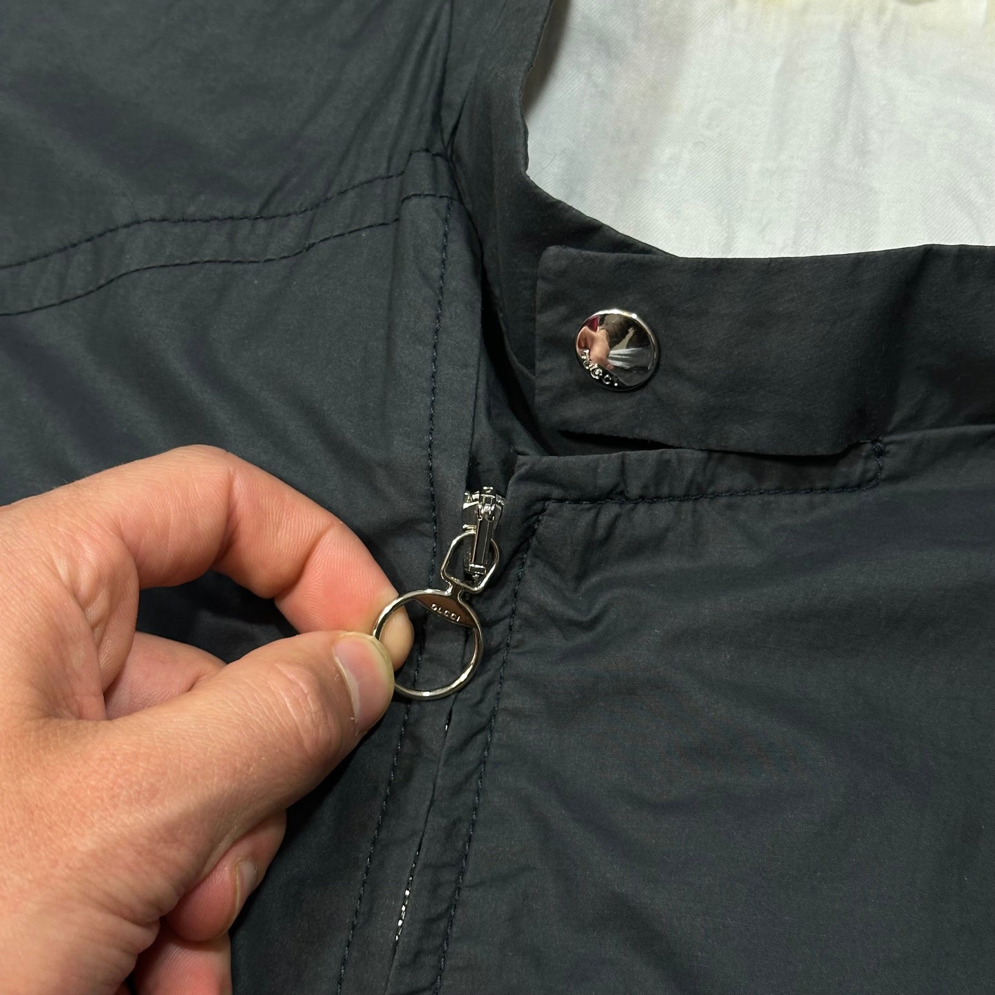 Gucci 2009 Grey Asymetrical Co-poly Biker Jacket - IT50 (M)