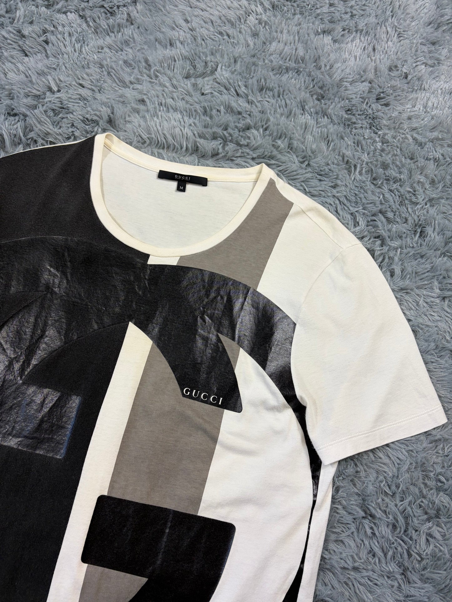 Gucci by Frida Giannini 2009 Giant GG Logo Colourblock T-Shirt - M | O/S, Multicoloured