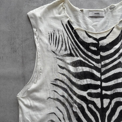 DIESEL DISTRESSED TOP | O/S, Red
