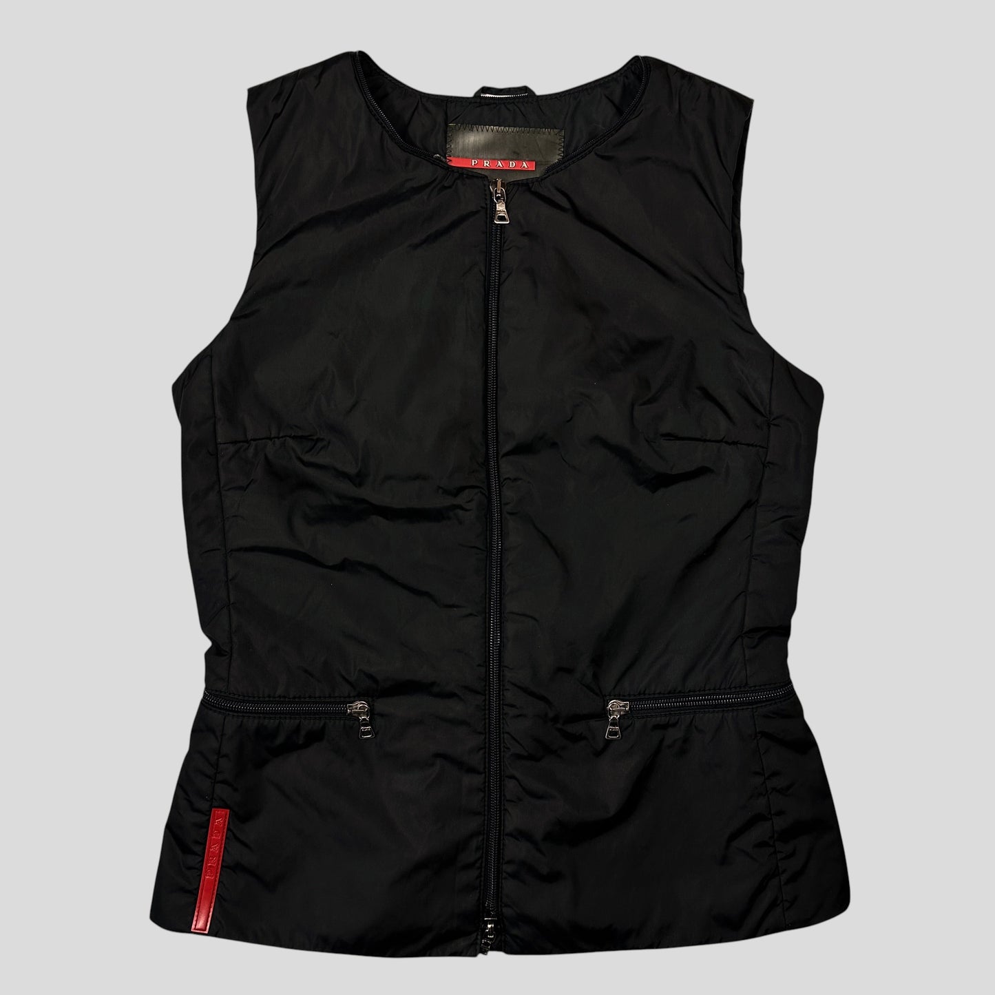 Prada Sport AW00 Technical Nylon Padded Stash Vest - IT40 | Default Title, Black