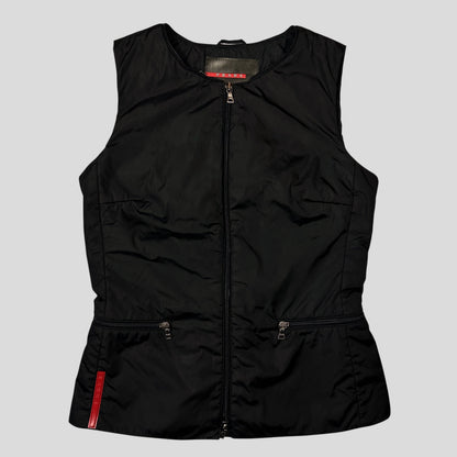 Prada Sport AW00 Technical Nylon Padded Stash Vest - IT40 | Default Title, Black