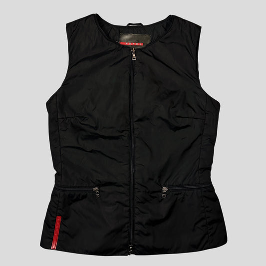 Prada Sport AW00 Technical Nylon Padded Stash Vest - IT40 | Default Title, Black