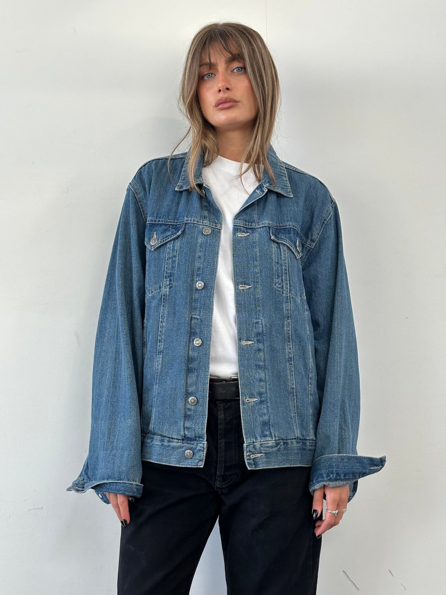 Vintage Pure Cotton Denim Jacket - XL