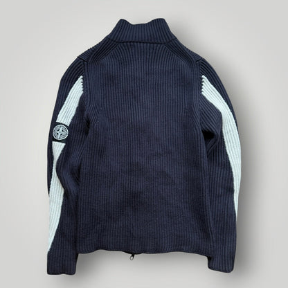 Stone Island AW/03 Ribbed Zip Up Knit XS