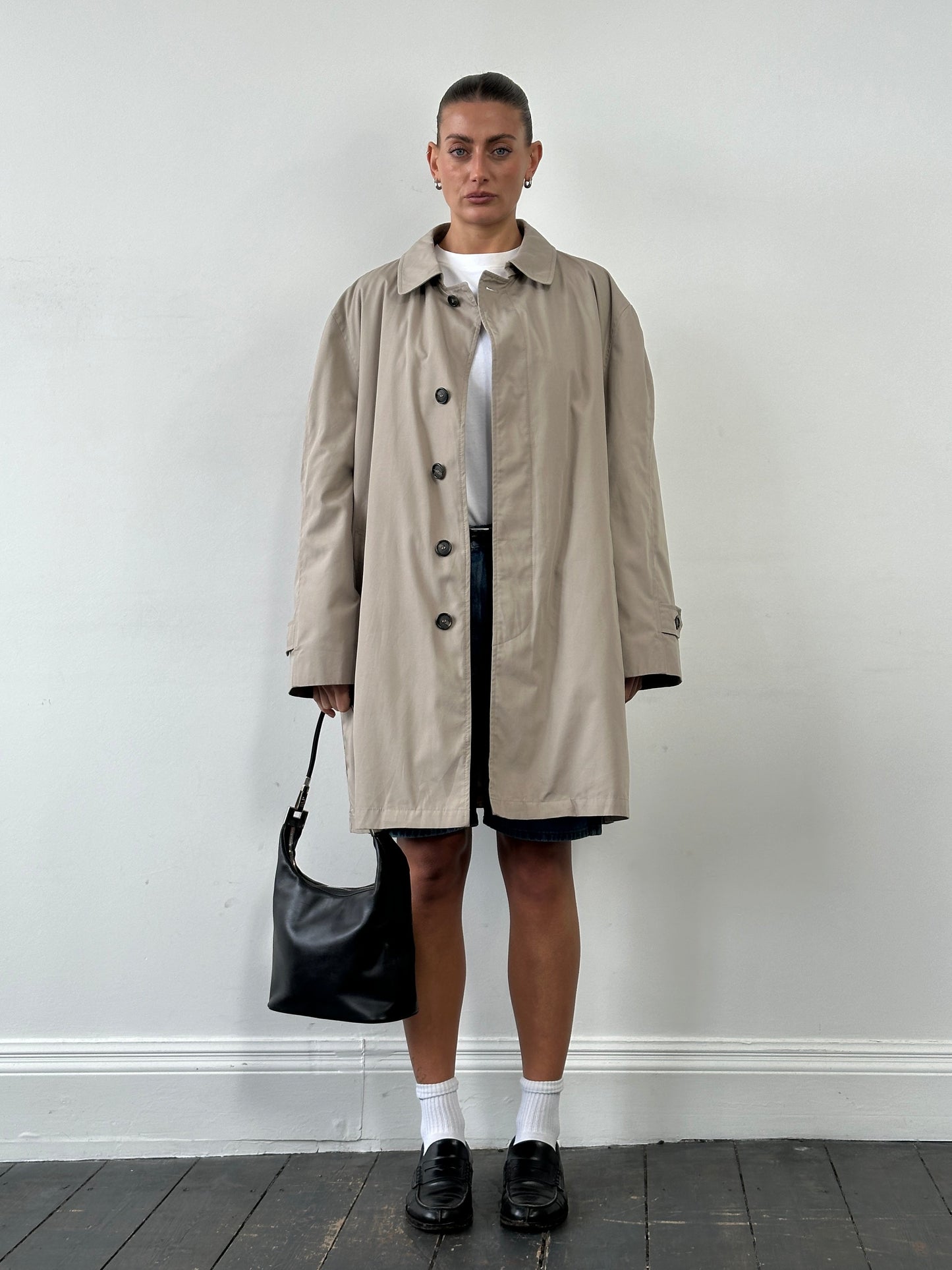 London Fog Cotton Single Breasted Trench Coat - XL