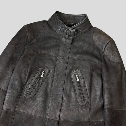 Versace VJC 90’s Leather Fur Sheepskin Afghan Coat - M | Default Title, Black
