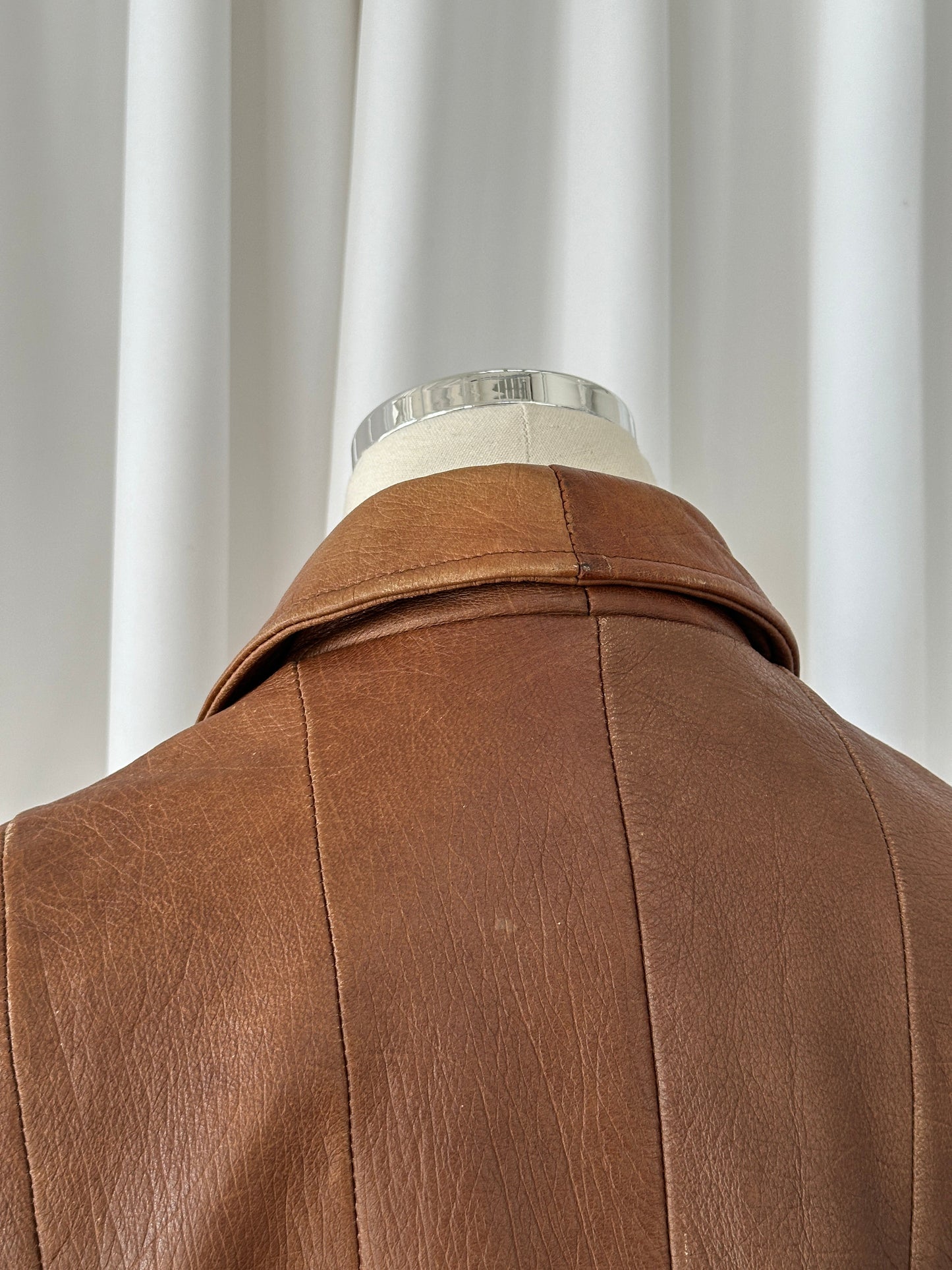 Italian Vintage 1980s Leather Bomber Jacket - M/L
