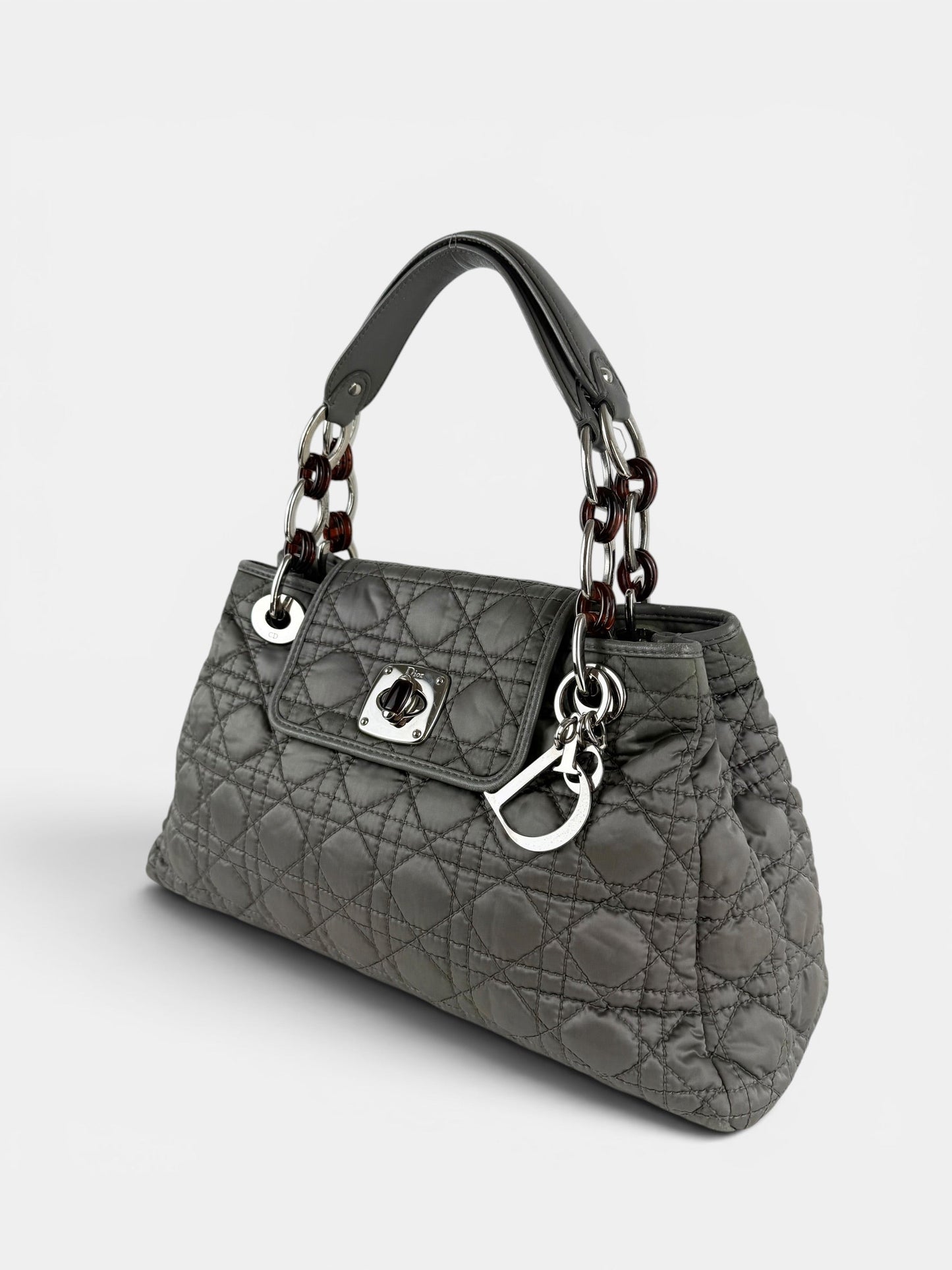 2009 Christian Dior Charming Lock Grey Handbag | O/S, Grey