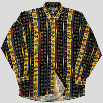 Versace Jeans Couture 1990’s Bonsai Plants Corduroy Shirt - M (L/XL) | Default Title, Red