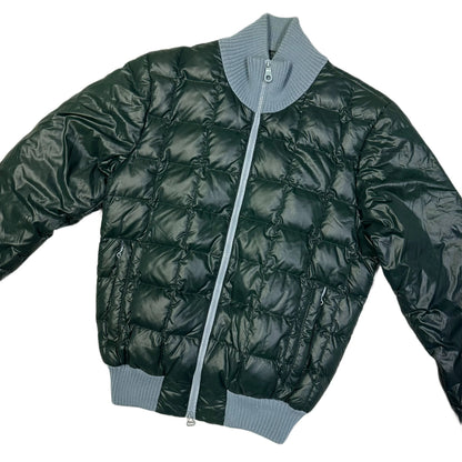 Duvetica Square Stitch Puffer Jacket In Dark Green & Blue (M) | Duvetica, Blue