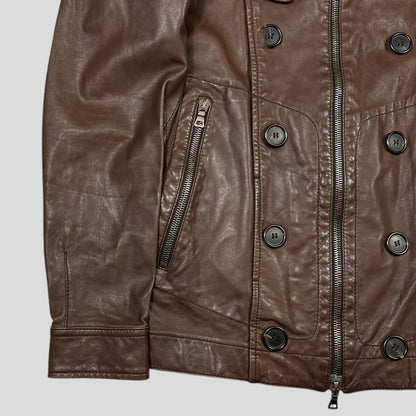 Prada Sport 00’s Brown Military Leather Modular Field Jacket - IT48 (S/M)