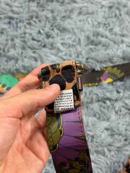 Dolce & Gabbana 00’s Pony Hair Leopard Reversible Leather Belt | O/S, Brown