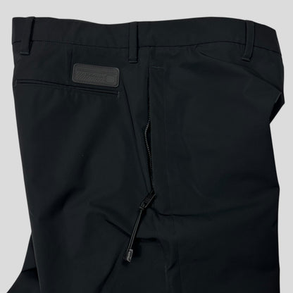 Prada 2017 Rubberised Race Logo Strap Gabardine Nylon Trousers - IT50 (L) | Default Title, Black