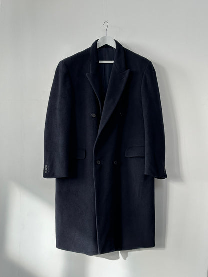 Vintage 1990s Wool Cashmere Double Breasted Coat - XXL