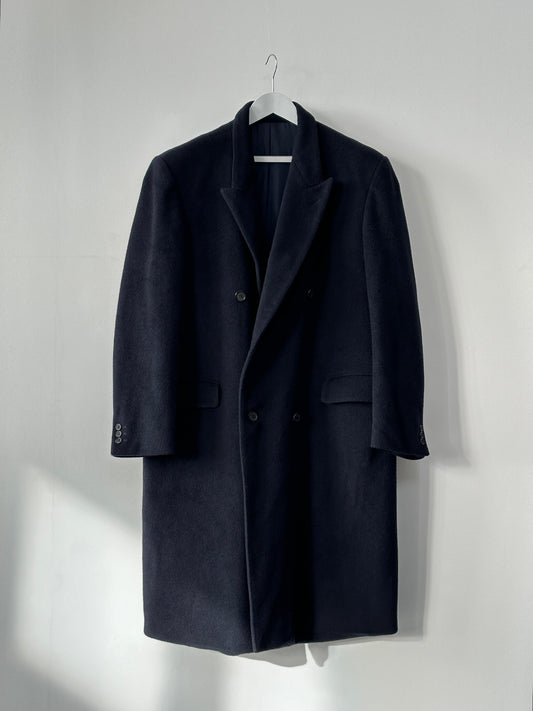 Vintage 1990s Wool Cashmere Double Breasted Coat - XXL