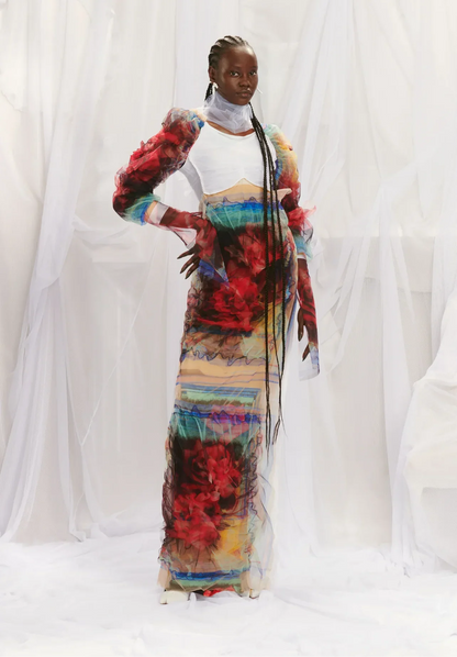 Jean Paul Gaultier 1990s rose dress