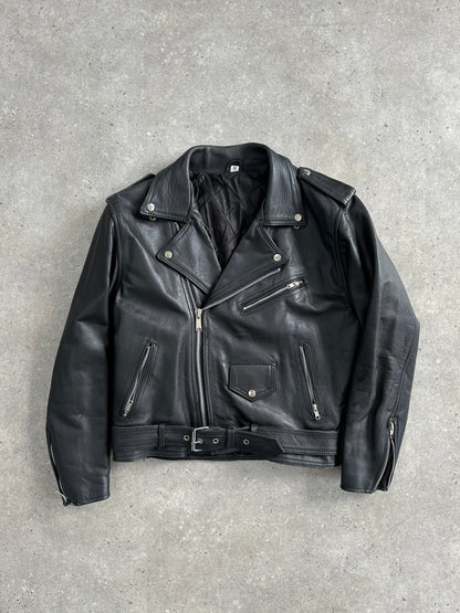 Vintage 1990s Leather Biker Jacket - M