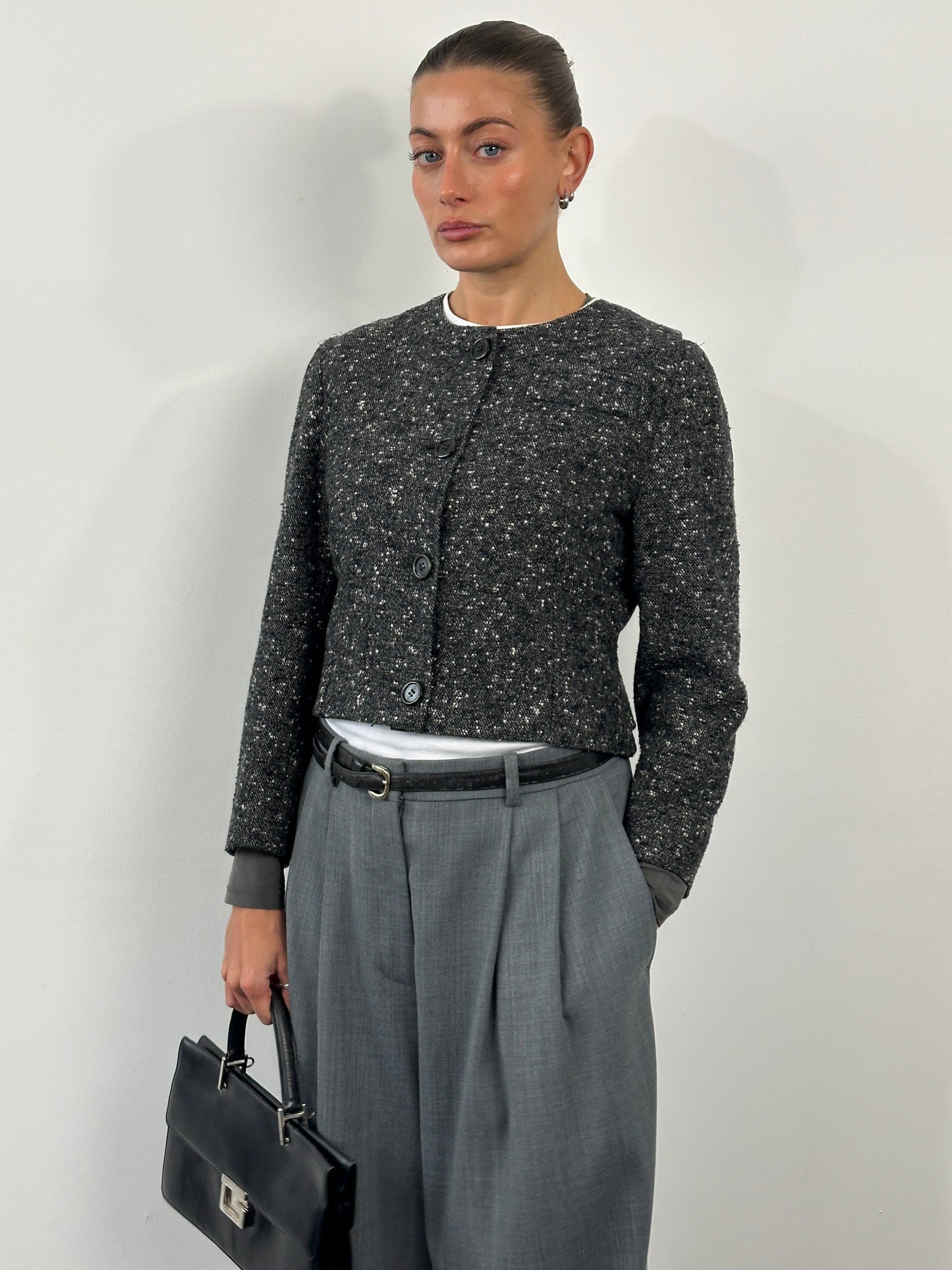 Italian Vintage 1990s Pure Wool Tailored Jacket - S/M