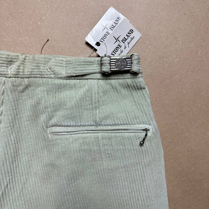 80s Cream Jumbo Corduroy Racing Pants