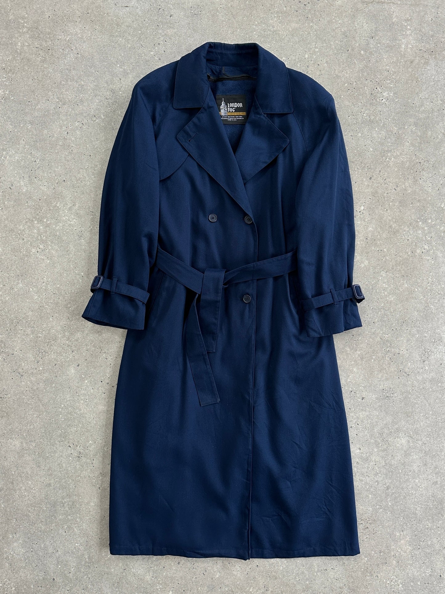 London Fog Wool Belted Trench Coat - XL
