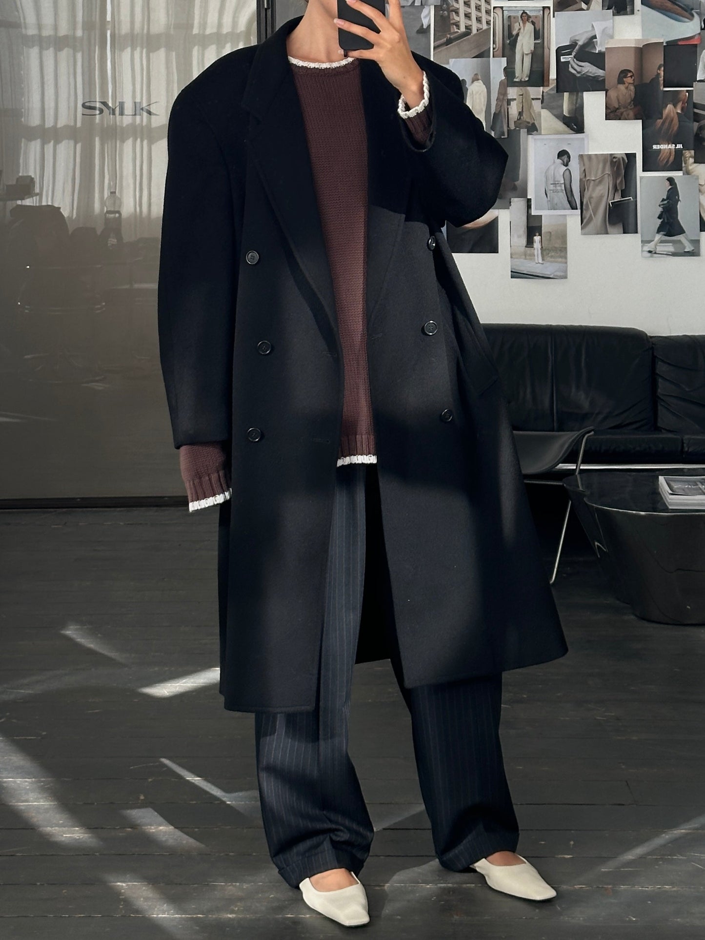 Pierre Cardin 1990s Pure Wool Double Breasted Coat - XXL