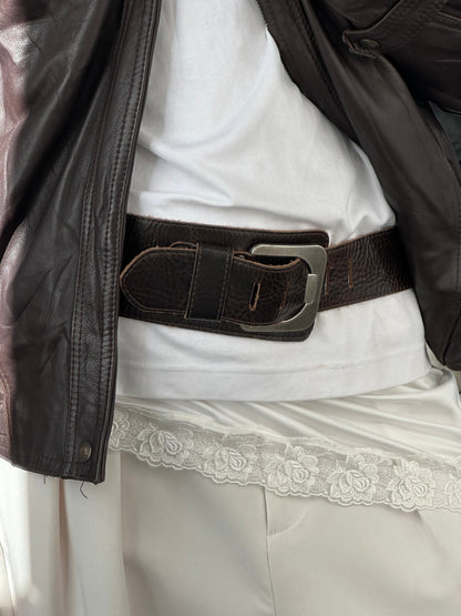 Vintage 1990s Chunky Leather Belt - W34-38