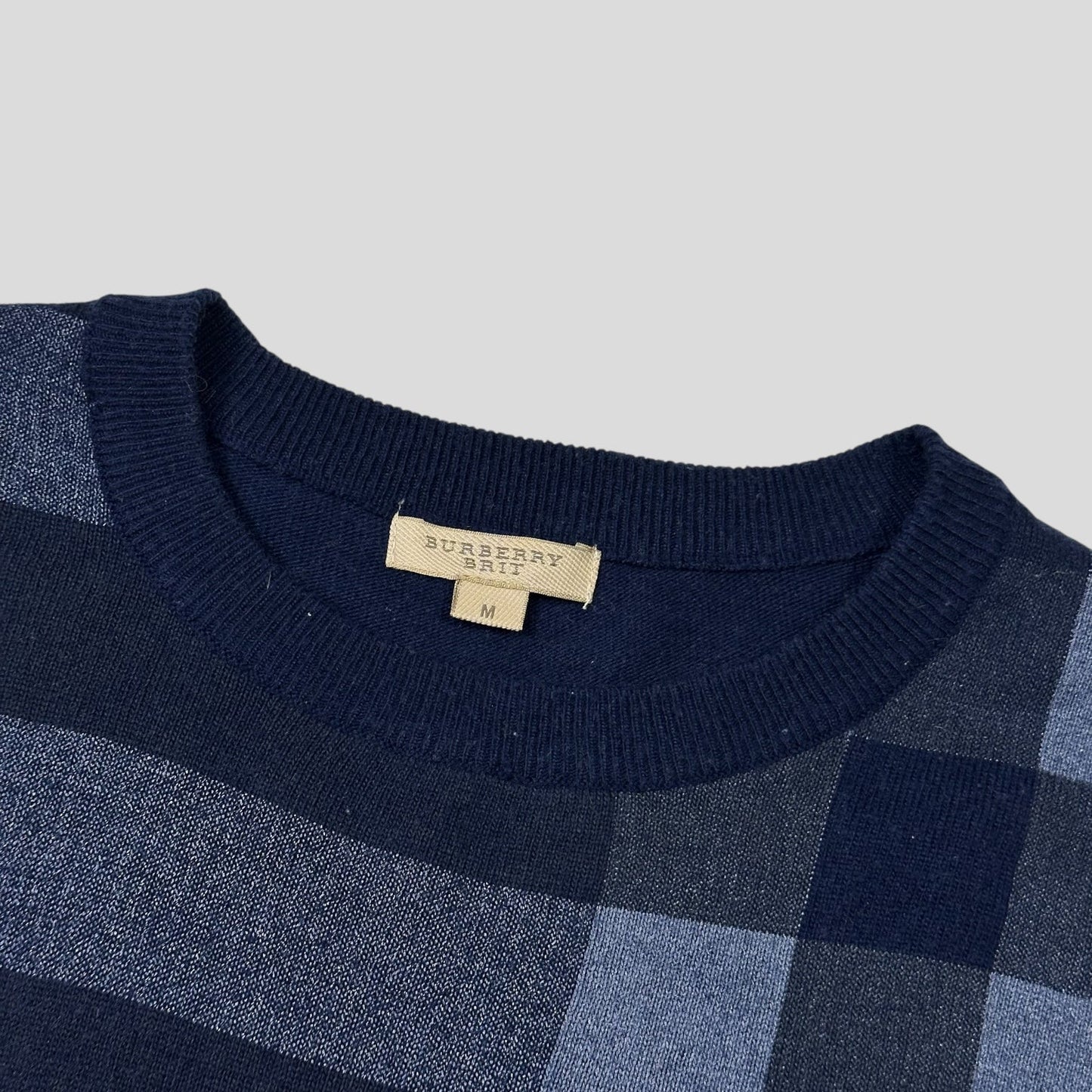Burberry Brit Scotland Merino Wool & Cashmere Nova Check Jumper - S