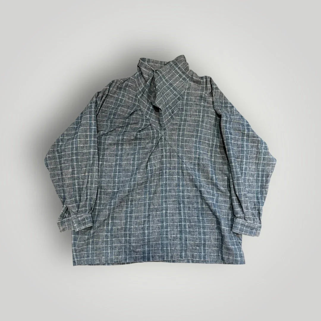 1990's Issey Miyake Buttoned Roll Collar Pullover S/M