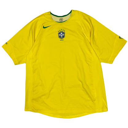 Nike Total 90 2004 Brazil Shirt In Yellow ( L ) - 1036 Emporium