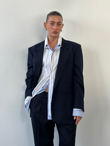 Yves Saint Laurent Menswear 1990s Pure Wool Bespoke Button Blazer - 46R/XL