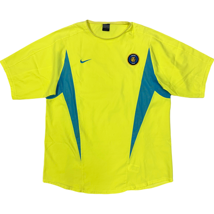 Nike Inter Milan 2002 Training shirt In Neon Yellow & Blue ( L )