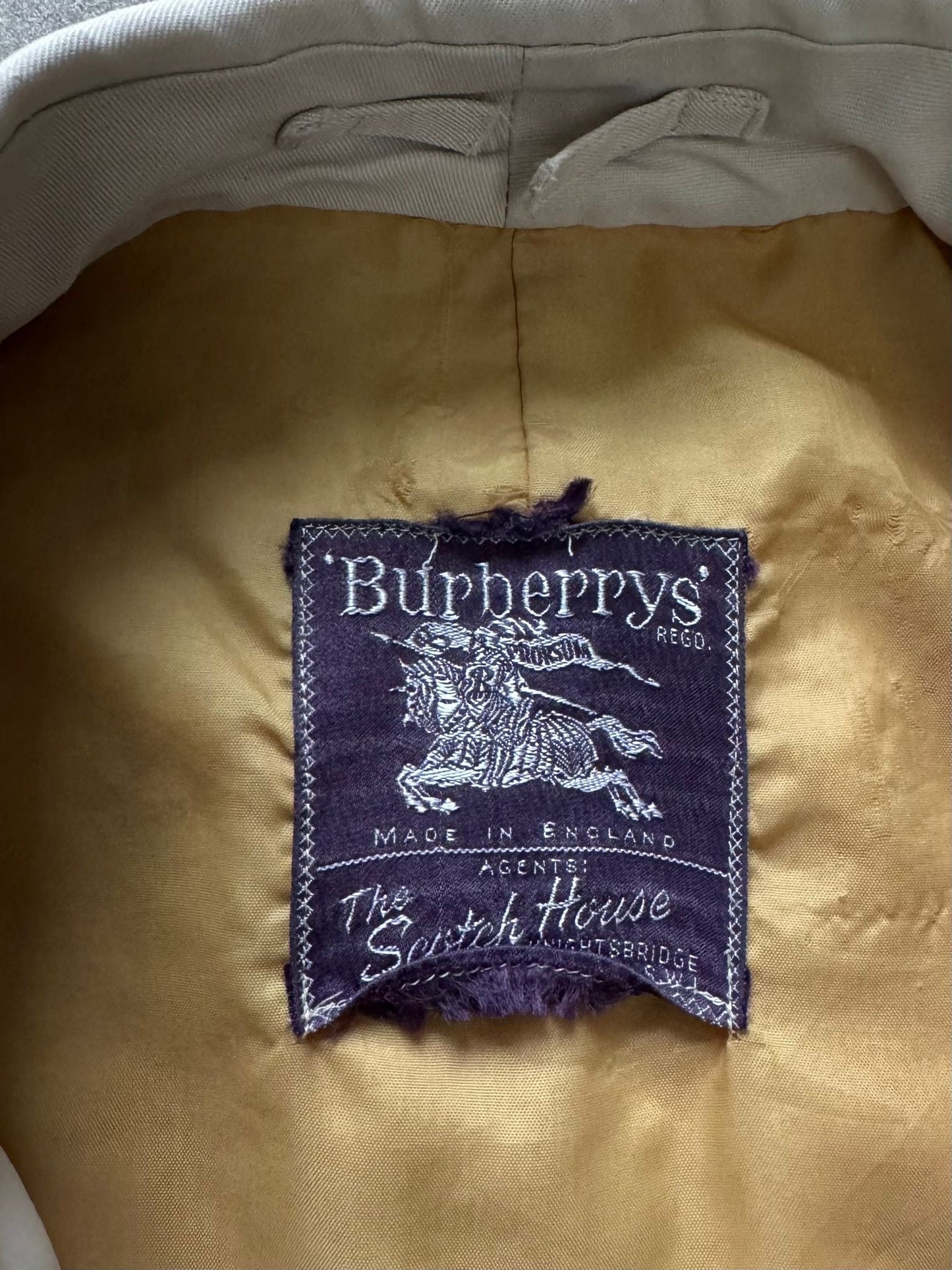 Burberry 1990s Cotton Double Breasted Trench Coat - M/L