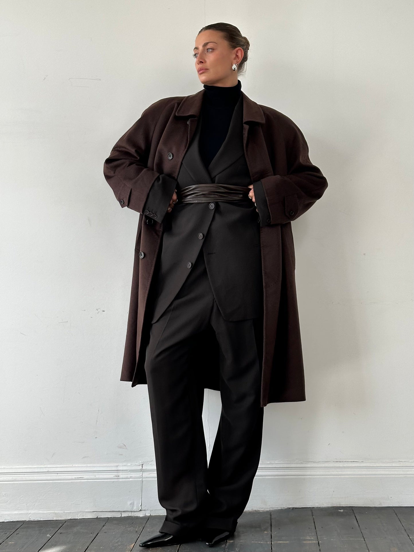 Pierre Balmain 80s Pure Cashmere Coat - XL